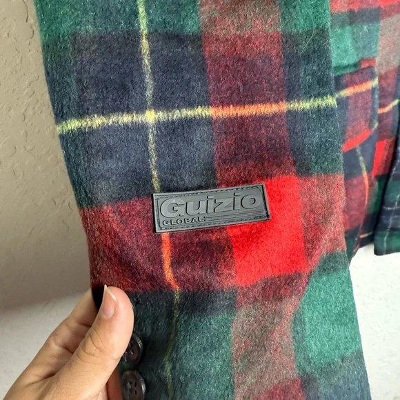 Danielle Guizio Plaid Oversized Wool Blend Blazer Size Small